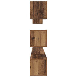 Berkfield Tv Cabinet Set 8 Pcs Old Wood 60 X 30 X 30 Cm Engineered Wood - thumbnail 8