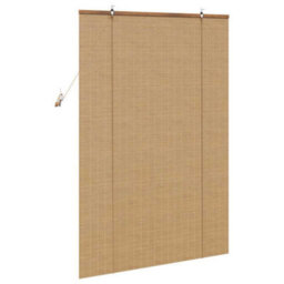 Walplus Window Blinds & Shades With Curtains Manual Light Brown Bamboo - thumbnail 5