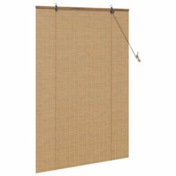 Walplus Window Blinds & Shades With Curtains Manual Light Brown Bamboo - thumbnail 4