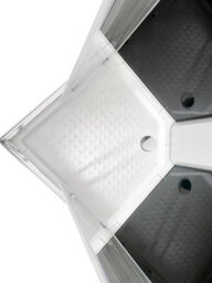 Vidalux Pure E Square 800 X 800 Black Electric Shower Cabin Triton Lux Metal 9.5Kw - thumbnail 3