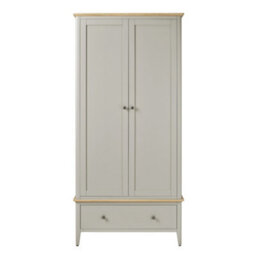 Statement Furniture Pembroke Double Wardrobe With Oak Top - Harbour Stone - thumbnail 7