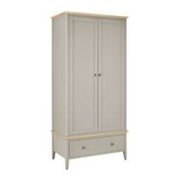 Statement Furniture Pembroke Double Wardrobe With Oak Top - Harbour Stone - thumbnail 9