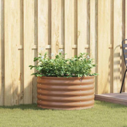 Berkfield Garden Raised Bed Brown 80 X 80 X 44 Cm Steel - thumbnail 1