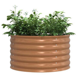 Berkfield Garden Raised Bed Brown 80 X 80 X 44 Cm Steel - thumbnail 3