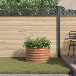 Berkfield Garden Raised Bed Brown 80 X 80 X 44 Cm Steel - thumbnail 4