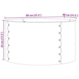 Berkfield Garden Raised Bed Brown 80 X 80 X 44 Cm Steel - thumbnail 9