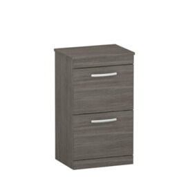 Royal Bathrooms Turin 500mm Grey Elm Floor Standing Worktop Vanity Unit - 2 Drawer - thumbnail 3