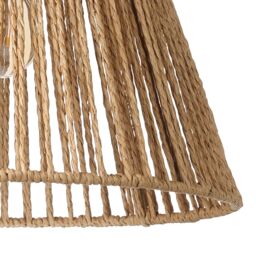 GoodHome Florican Natural Round Lamp Shade (D)29.5Cm - thumbnail 4