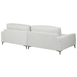 Beliani Corner Sofa 3 Seater Maloy Chenille Light Grey Right Hand - thumbnail 5