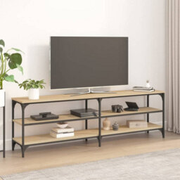 Berkfield Industrial Tv Cabinet Sonoma Oak 160X30X50 Cm Engineered Wood - thumbnail 2