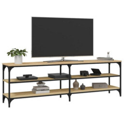 Berkfield Industrial Tv Cabinet Sonoma Oak 160X30X50 Cm Engineered Wood - thumbnail 4