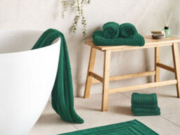 Beliani Set Of 9 Towels Atai Cotton Green - thumbnail 2