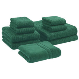 Beliani Set Of 9 Towels Atai Cotton Green - thumbnail 1