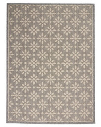 Nourison Outdoor Cozumel Czm03 Grey Rug-160Cm X 221Cm - thumbnail 4