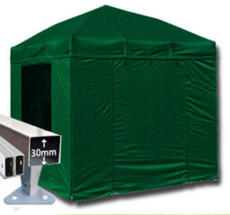 Crocodile Trading 3M X 3M Trader-Max 30 Commercial Instant Shelter Pop Up Gazebos Frame, Canopy & Sides - Green - thumbnail 1