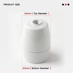 E27 Edison Screw Bulb Holder 6V White With Brass Terminals Heat Resistant For Led Lights Pack Of 5 - thumbnail 2