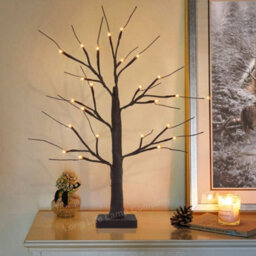 Long Life Lamps Company Led Indoor Christmas Brown Tree Miniature 60Cm Mains And Battery Operated Tree01 - thumbnail 3