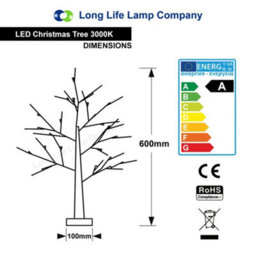 Long Life Lamps Company Led Indoor Christmas Brown Tree Miniature 60Cm Mains And Battery Operated Tree01 - thumbnail 2
