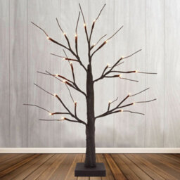 Long Life Lamps Company Led Indoor Christmas Brown Tree Miniature 60Cm Mains And Battery Operated Tree01