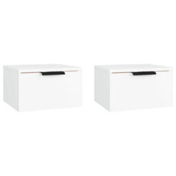 Vidaxl Wall-Mounted Bedside Cabinets 2 Pcs White 34X30X20 Cm - thumbnail 2