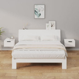 Vidaxl Wall-Mounted Bedside Cabinets 2 Pcs White 34X30X20 Cm - thumbnail 1