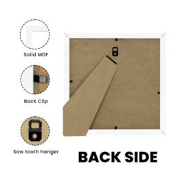 "AK Frames Sleek 6X6"" White Thin Modern Picture Frame - Slim And Design For Posters, Prints And Photos - Elegant Wall Frame Decor" - thumbnail 2