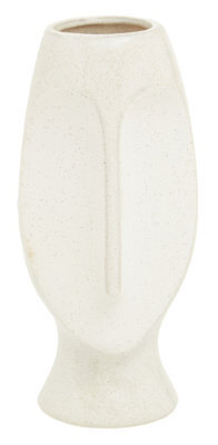 Orsina Handcrafted Stoneware Face Large Vase, Modern Free Standing Vase, Contemporary Flower Vase, Stoneware Vase - image 1