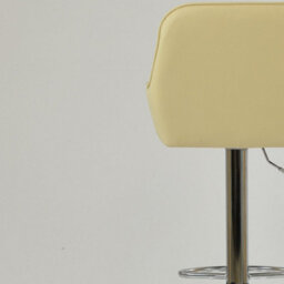 Lakeland Furniture Blair Cream Faux Leather Chrome Gas Lift Bar Stool - thumbnail 7