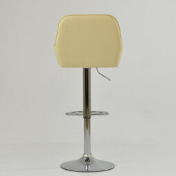 Lakeland Furniture Blair Cream Faux Leather Chrome Gas Lift Bar Stool - thumbnail 6