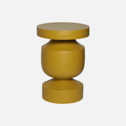 Sweeek - Metal Side Table Mustard Yellow 30.5X30.5X43.5 Cm - Alma - thumbnail 3