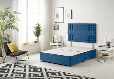 Somnior Beds Somnior Flexby Plush Navy Divan Base With Headboard - King - image 1