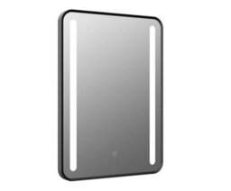 Aquarius Reflect 500 X 700mm Rounded Led Mirror With Black Trim Aqrf0128 - thumbnail 2