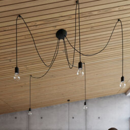 Sollux Lighting Edison Fabric & Steel Black 1 Light Classic Pendant Ceiling Light - thumbnail 7