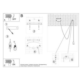 Sollux Lighting Edison Fabric & Steel Black 1 Light Classic Pendant Ceiling Light - thumbnail 5