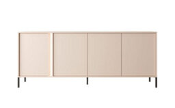 Arte Dast E Contemporary Sideboard Cabinet 4 Hinged Doors 4 Shelves Beige (H)820mm (W)2030mm (D)400mm - thumbnail 4