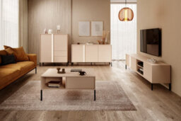 Arte Dast E Contemporary Sideboard Cabinet 4 Hinged Doors 4 Shelves Beige (H)820mm (W)2030mm (D)400mm - thumbnail 7
