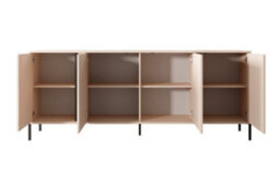 Arte Dast E Contemporary Sideboard Cabinet 4 Hinged Doors 4 Shelves Beige (H)820mm (W)2030mm (D)400mm - thumbnail 5