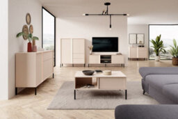 Arte Dast E Contemporary Sideboard Cabinet 4 Hinged Doors 4 Shelves Beige (H)820mm (W)2030mm (D)400mm - thumbnail 6