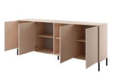 Arte Dast E Contemporary Sideboard Cabinet 4 Hinged Doors 4 Shelves Beige (H)820mm (W)2030mm (D)400mm - thumbnail 2