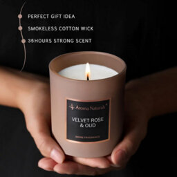 Aroma Naturals Candle 215G Velvet Rose & Oud Soy Wax Scented 35H Burn Time - thumbnail 2