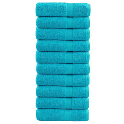 Berkfield Premium Shower Towels Solund 10 Pcs Turquoise 70X140 Cm 600 Gsm - image 1