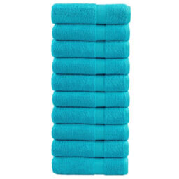 Berkfield Premium Shower Towels Solund 10 Pcs Turquoise 70X140 Cm 600 Gsm