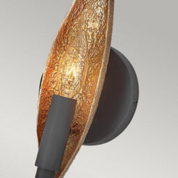 Luminosa Lighting Luminosa Hinkley Willow Wall Lamp Carbon Black With Deluxe Gold - thumbnail 2