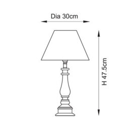 Luminosa Lighting Luminosa Myrtle Pink Clay Table Lamp With Cotswold Green Fabric Zigzag Shade 30Cm B22 - thumbnail 8