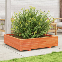 Berkfield Garden Planter Wax Brown 100X100X26.5 Cm Solid Wood Pine - thumbnail 3