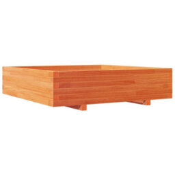 Berkfield Garden Planter Wax Brown 100X100X26.5 Cm Solid Wood Pine - thumbnail 2