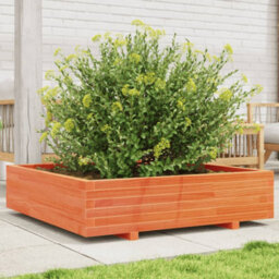 Berkfield Garden Planter Wax Brown 100X100X26.5 Cm Solid Wood Pine - thumbnail 1