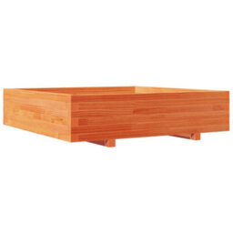Berkfield Garden Planter Wax Brown 100X100X26.5 Cm Solid Wood Pine - thumbnail 7