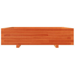 Berkfield Garden Planter Wax Brown 100X100X26.5 Cm Solid Wood Pine - thumbnail 5