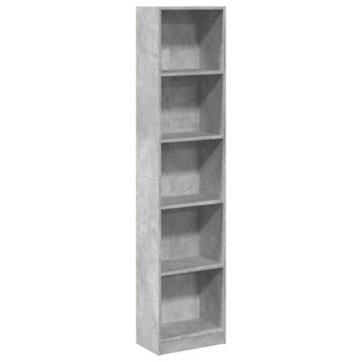 Berkfield Versatile Bookcase Concrete Grey 40X24X176 Cm Engineered Wood - image 1